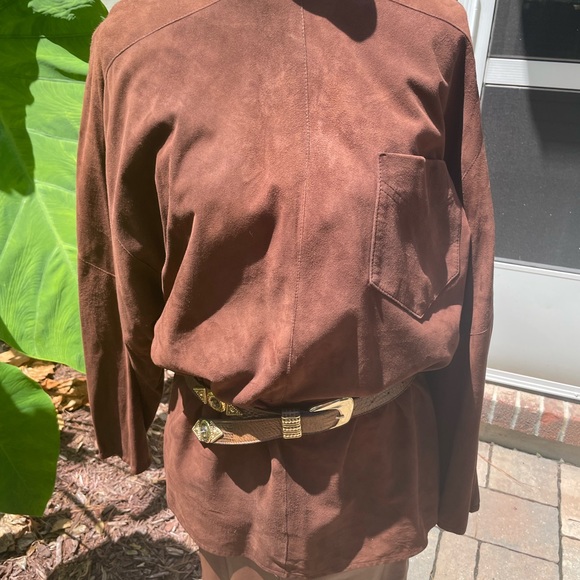 Noviello-Bloom Vintage Women’s Suede Tunic Top Size 8 - Picture 2 of 12